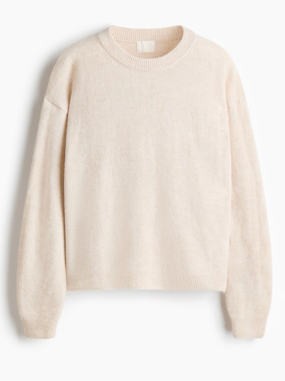 H&M Soft Cream Knit Crewneck Sweater